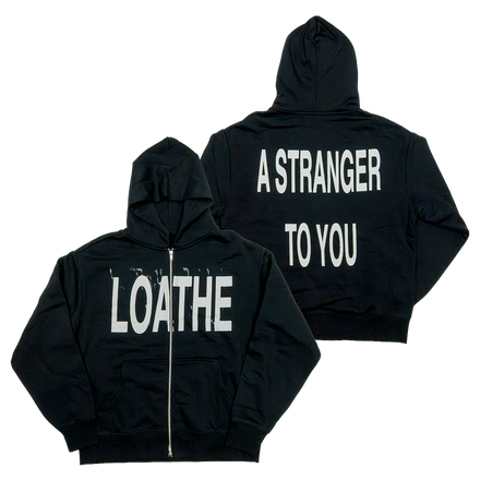 STRETCH ZIP HOOD BLACK